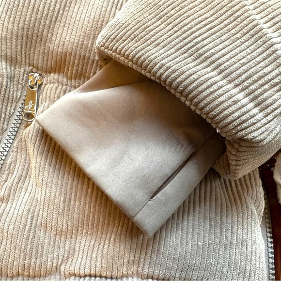 SAM EDELMAN Quilted Corduroy Hooded Puffer Jacket - XL - Picture 15 of 16